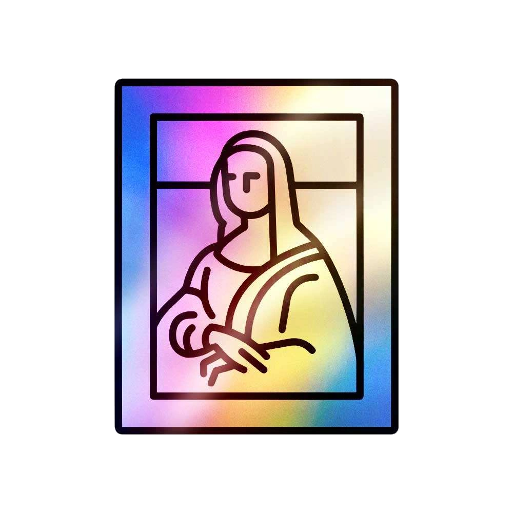 Mona Lisa Holographic Sticker